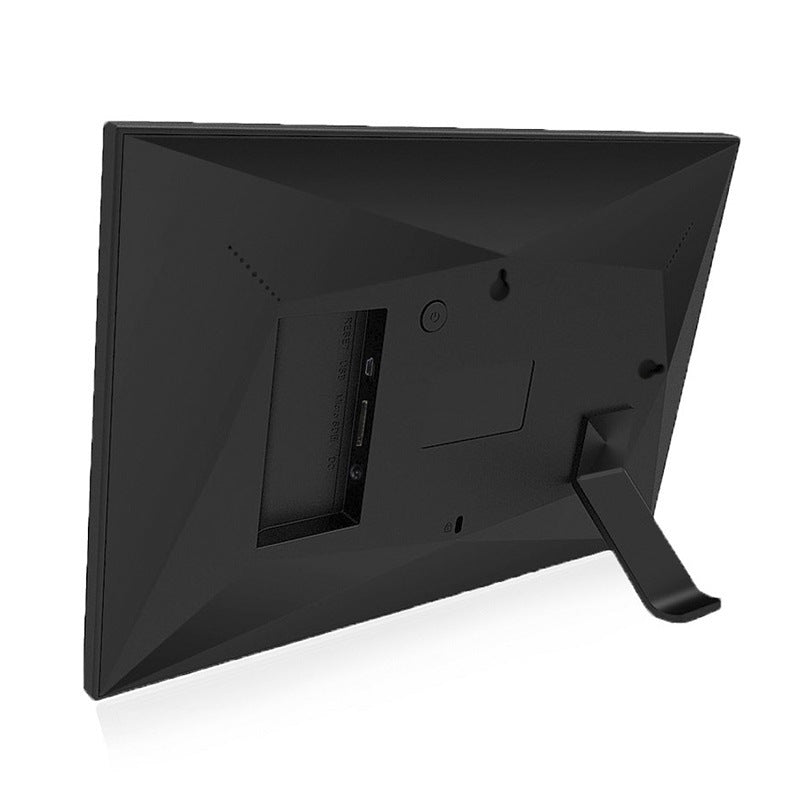 Black digital photo frame on a white background